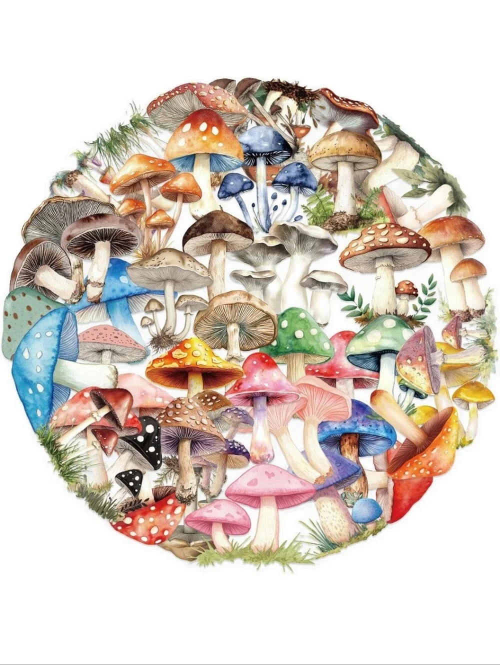 Whimsical Mushroom Party Sticker Sheet - Multicolor